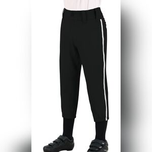 Size Medium Baseball Pants Youth Baseball Practice Pants Black With White Stripe